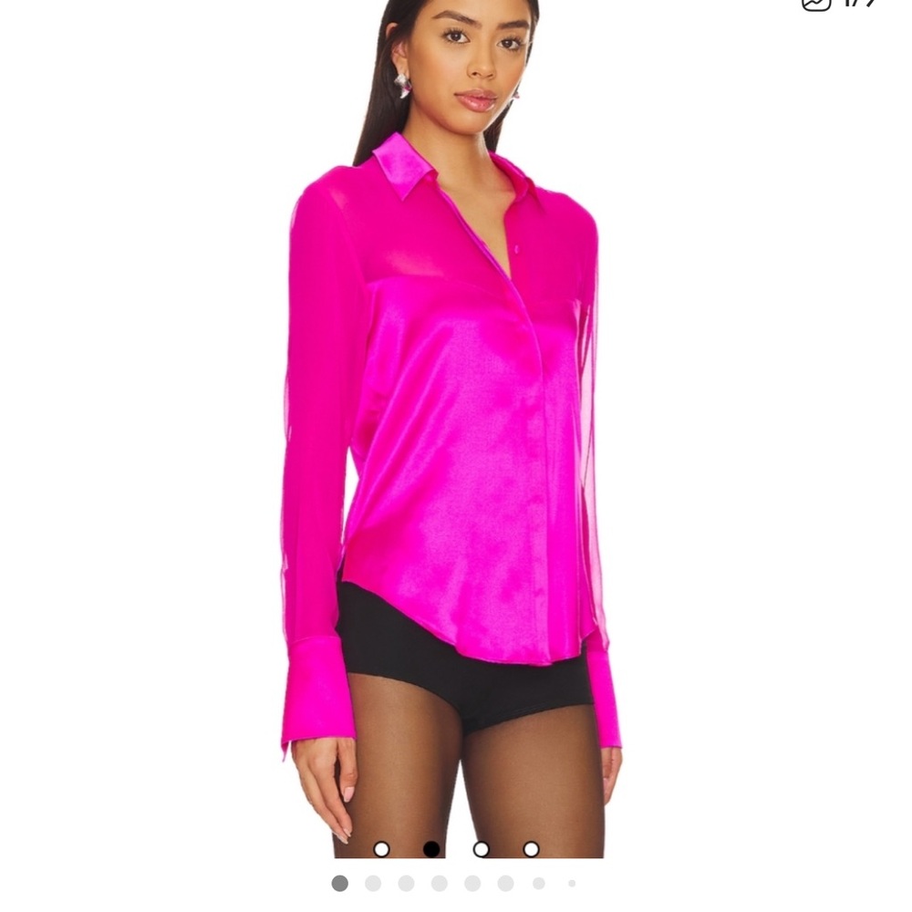 Generation Love Hot Pink Silk Blouse
